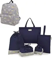 [COLORFUL CANDY STYLE] LAURA ASHLEY NU300600 School Entrance School Entrance 6-Piece Set, Lesson Bag, Shoe Case, Drawstring Bag, Gymnastics Clothing Bag, Lunch Bag, Cup Bag, Small Storage Bag, Rucksack,