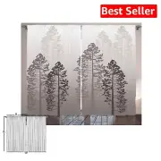 Machine Washable Pine Tree Curtains - 108" Wide x 96" Long for All Seasons