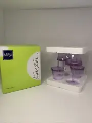 Mikasa Karim Rashid UFO Lavender Wine Glass Set Of 4 New