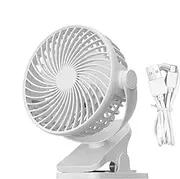 Clip Fan For Bed - Stroller Fan Table Fan Portable Fan with USB Charging - Rechargeable Efficient Airflow Small Fan For Travel, Bedroom, Desktop, Stroller