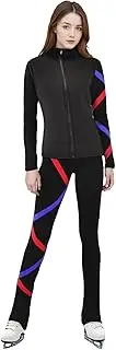 [JoyCan] Girl's Ice Skating Training Suit with Plush Skating Training Clothes for Performance