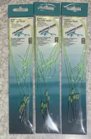 3 Packs Hurricane Chesterton Flounder Hook Snells Size 10