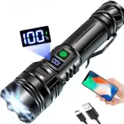 Super Bright LED Flashlight Zoomable Tactical Police Torch Work Lamp