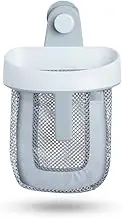Roarrter Hanging Bath Toy Storage with Quick Drying Mesh, White & Gray