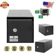 Small and Secure Key Lock Drop Safe for Businesses & Homes - 4 Keys Included