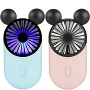 Cute Personal Mini Fan, Handheld & Portable USB Rechargeable Fan with Beautif...