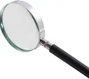 AIMALL 10x Magnifying Glass Lens, 50MM Silver Metal Handheld Magnifier for Jewelry, Reading, and Detailed Work, Durable and Lightweight, Ergonomic Design
