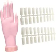 ASAKKURA Nail Art Training Tool Prosthetic Manicure Hand Flexible Hand Mold for Family Friends Colleagues