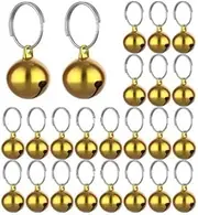 Weyeena 24 Sets Cat and Puppy Dog Collar Bells, Pet Pendant, DIY Crafts (Gold Color)