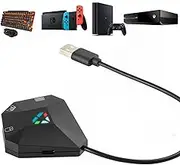 Arvin Keyboard and Mouse Converter for NS Switch, Wired Keyboard and Mouse Adapter for PS/PS3/Xbox/360 Console Series Converter, Supports Custom 1 Type C and 3 Micro USB