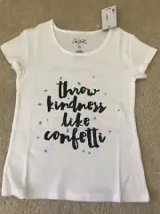 City Streets THROW KINDNESS LIKE CONFETTI Basic Short Sleeve Girls Tee