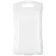 Clear Plastic Clamshell Container, Curved Front, 5.06" x 2.56" - 2.81" x 1.18"