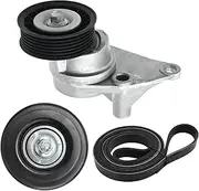 90K-38158C Serpentine Belt Tensioner Kit, Replacement for Chevrolet 2002-2007 Replacement for GMC 2002-2007 Replacement for GM 2003-2006, Replaces 12555609 12609719 12626222