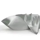 Bedsure Satin Pillowcase for Hair and Skin Queen - Silver Grey Silky Pillowca...