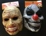 Undead Zombie ~OR~ Evil Clown, Moving Jabber Jaw Mouth with sound Halloween Mask