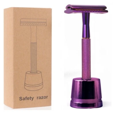 Double Edge Safety Razor for Women with Stand, Lady Razor Shaver