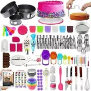 Cake Decorating Supplies, 500 PCs Cake Decorating Kit 3 Springform Cake Pans