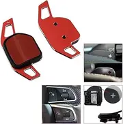 Car Steering Wheel Shift Paddles for A*UDI Car Steering Wheel Shift Paddles Extension A7 A8 Q3 Q5 Q7 A3 8V A4 B8 A5 A6 S3 S5 S6 S7 A1 8X DSG Quick Shift Sticker HTEOPOEKFR(Type A Red)