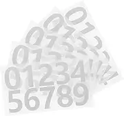 HOUDERCO 5Sheets Self Adhesive Number Stickers of Weatherproof Mailbox Numbers for Address Signs Trash Bins and Decorative Uses and Visible Design
