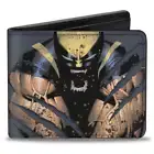 Wolverine Clawing Pose/Splatter Grays Marvel Comics Bi-fold Wallet