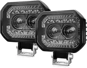 MEFESE LED Light Bar, 2PCS 120W 18000LM Super Bright Spot Driving Lights Waterproof Fog Lights Square LED Pods for Car Motorcycle SUV ATV Truck