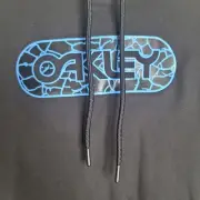 Oakley Crackle Hoodie Sweatshirt XL Black Pullover Kangaroo Pocket NWT