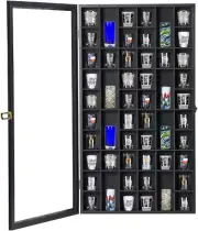 Glass Display Case Large Wooden Cabinet Rack Holder Wall Mounted 17″X32″
