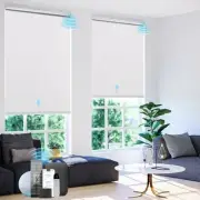 Motorized Roller Blinds with Remote Control Solar Panel Included Blackout20"x72'