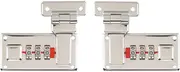L-Lei 2pcs Tool Box Hasp, Luggage Suitcase Hasps with Combination Lock, Replacement 3 Digit Combination, Silver