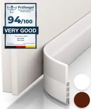 Vellure® Door Draft Stopper for Bottom of - Premium white, White