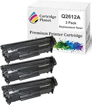 Cartridge Planet 3 Pack Compatible Toner Cartridge Replacement for HP Q2612A 12A (2,000 pages) for HP LaserJet 1010 1012 1015 1018 1020 1020 Plus 1022 1022n 1022nw 3015 3020 3030 3050 3050z 3052 305..