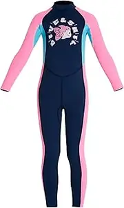 FEOYA - Kids Wetsuit Boys Girls Full Diving Suits Long Sleeves Swimsuit Back Zip Thermal Sun Protection Swimwear Children One-Piece Bathing suit Surfing Swimming UPF 50+ for Beach