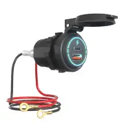 Car Charger Cigarette Lighter Socket USB Type-C Charging Power Outlet Adapter