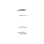 Lugna 4 Shelf Insert Kit Mist Fits 450 x 580mm Cabinet Shell
