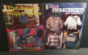 TWO Patchwork Super Totes bags, Sweatshirts For Quilters; House of White Birches