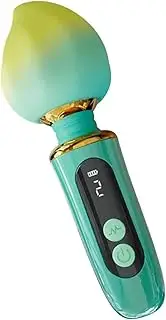 Peach Bliss Vibrator Stick 9-Speed Clitoral Stimulator with LCD Display, Rechargeable Silicone Wand Massager for Women, Quiet Portable Adult Toy (Green)