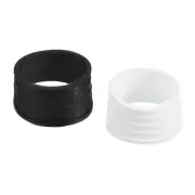 10Pcs Badminton Racket Handle Grip Fix Ring Grip Band Rubber Ring, Black/White