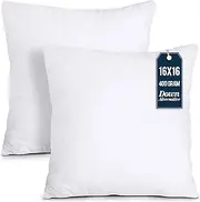 Utopia Bedding Throw Pillows Insert (Pack of 2, White) - Bed and Couch Pillows - Indoor Decorative Pillows (40x40 cm (Pack of 2), White)