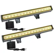 Warm White Wall Washer Light 17 Inch 2 Pack, 3000K Patio Flood Light 48W, IP6...