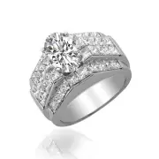 Oval Shape 4.50 Carat Diamond Bridal Ring Set GIA Certified 18k White Gold