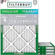 Furnace Filters/Air Filters - AFB Silver MERV 8 (4 Pack), Multicolored, AFB17.5x23.5x1M8pk4