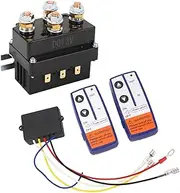 12V 500A Winch Solenoid Relay Contactor+2pcs Wireless Winch Remote Control Kit for Truck ATV SUV, Winch Relay Kit Remote Control Winch Relay Contactor Switch, Easy to Install