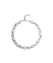 Geometric necklace One size White