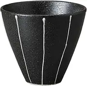 Ale-net 4.1 x 3.6 inches (10.3 x 9.2 cm), Approx. 11.8 fl oz (350 cc), Black Anti-Chuhai Ceramic, Dishwasher Safe, Microwave Safe, Mino Ware, Made in Japan