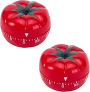 2 PCS Tomato Timer,Kitchen Timer, 60 Minute Countdown,Manually Adjustable Environmental Protection Visual Timer