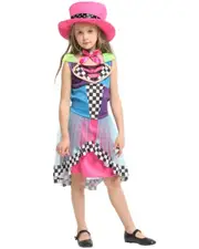 Pink Mad Hatter Girls Costume