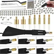 Hotfix Rhinestone Applicator Tool, 7-in-1 Hot Fixed Applicator Rhinestones Kit Include AB Crystal Rhinestones, 7 Tips, 2 Pencils, Tweezers and Support Stand