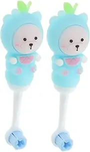 Minkissy 2pcs Kids Toothbrushes Soft Bristles Toddler Brush for Kids Bear Shape