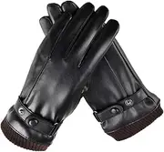 [Happyyami] Ski Gloves Gym Gloves Women Touch Ladies Gym Gloves Men Warmest Womens Gloves Workout Gloves Exercise Gloves Men Finger Gloves Touch Screen Gloves Pu Sports Gloves for Women Black