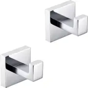 Wall-Mount J-Hook Robe/Towel Hook Square Robe Hook in Stainless Steel Polished C
